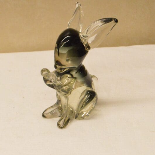 Vintage Glazen Konijn 17 cm hoog kopen bij RataPlan webshop!