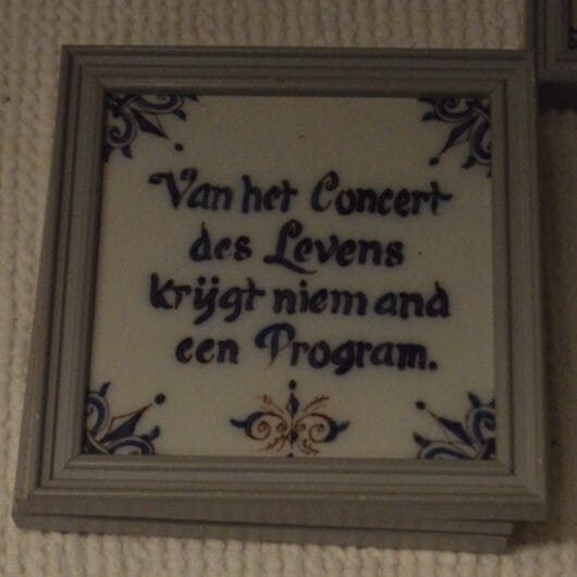 ingelijst delftsblauw tegeltje tekst kopen bij RataPlan webshop!