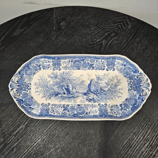 Blauw en witte schaal