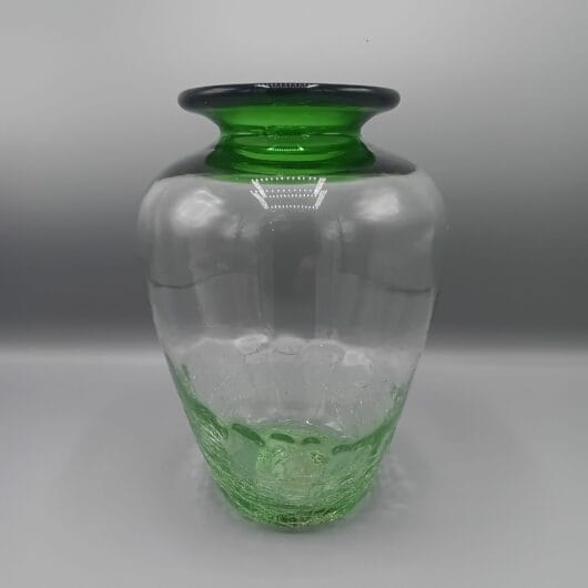 Groene Handgemaakte craquelé vaas kopen bij RataPlan webshop!