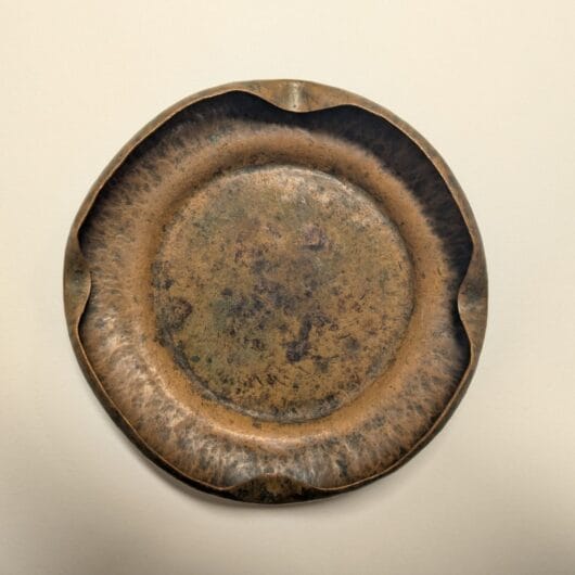 Jaren 20/30 asbak gehamerd koper kopen bij RataPlan webshop!