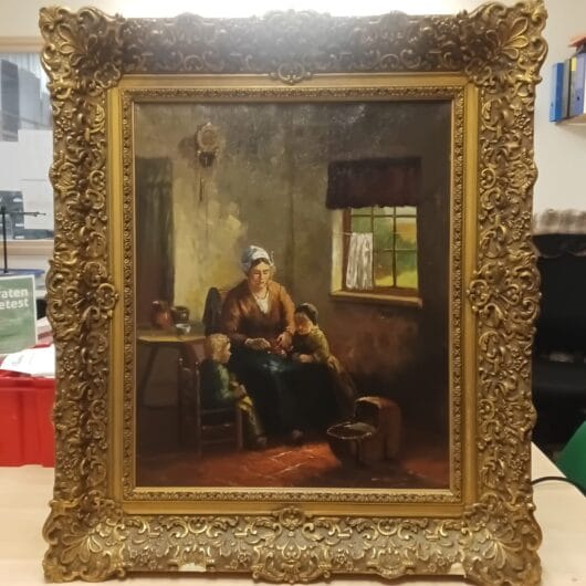 Schilderij moeder met kinderen W v. Waerden kopen bij RataPlan webshop!