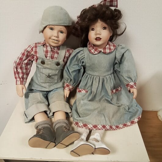 Set van 2 porseleinen poppen kopen bij RataPlan webshop!
