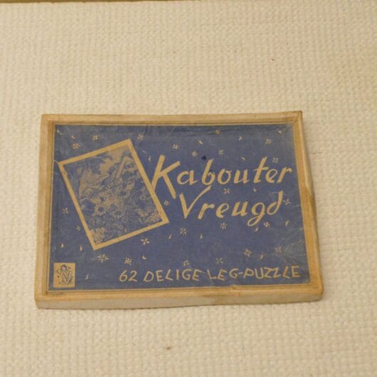 Vintage houten puzzel  Kabouter vreugd jaren 40 kopen bij RataPlan webshop!