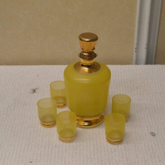 Vtg mid Century caraf decanter cordial set kopen bij RataPlan webshop!
