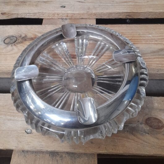 Antieke Sigarenasbak Kristal en Zilveren rand kopen bij RataPlan webshop!