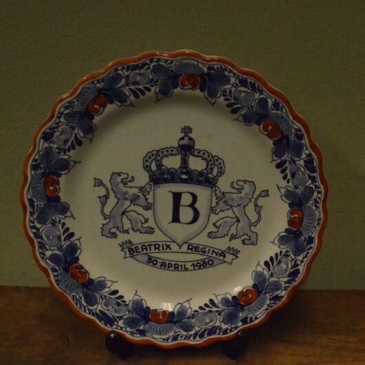 Defts blauw wandbord inhuldiging Beatrix kopen bij RataPlan webshop!