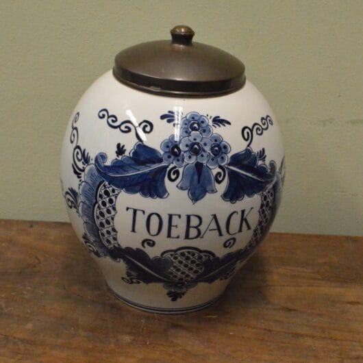 Delftsblauwe tabakspot met deksel kopen bij RataPlan webshop!