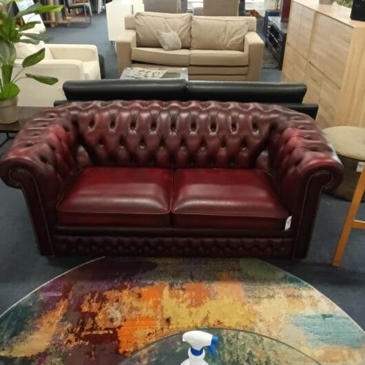Echte Engelse Chesterfield bank rood bruin kopen bij RataPlan webshop!