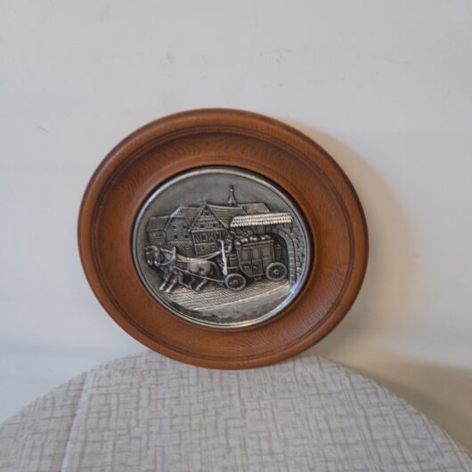 Tinnen Decoratie bord met houten rand kopen bij RataPlan webshop!