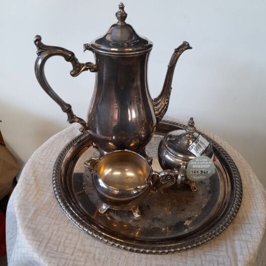 Verzilverde thee / koffieset kopen bij RataPlan webshop!